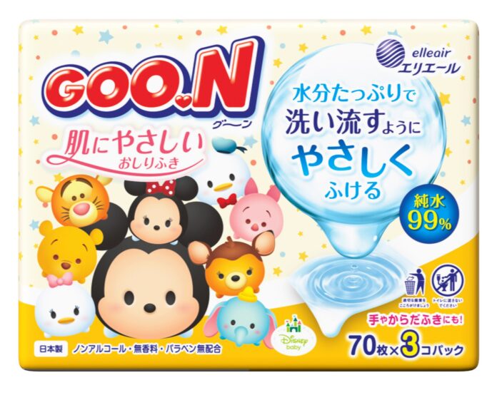 ディズニーツムツムがパッケージ＆個包装デザインになって可愛らしく登場『グーン 肌にやさしいおしりふき』 10 月21 日（木）リニューアルのメイン画像