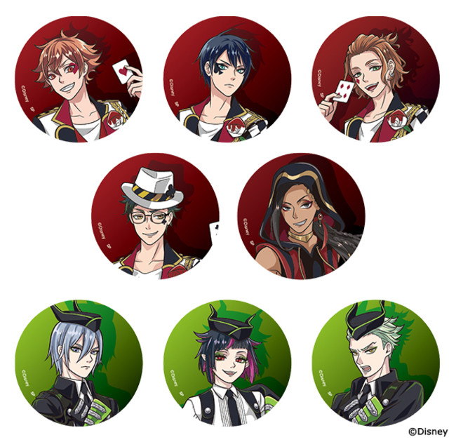 「『ディズニー ツイステッドワンダーランド』New Artフェア」第2弾が12月1日～開催！　それにあわせて、新作グッズの発売も!!のサブ画像9_△ブラインド缶バッジ／Ｖ２アート／Ａ