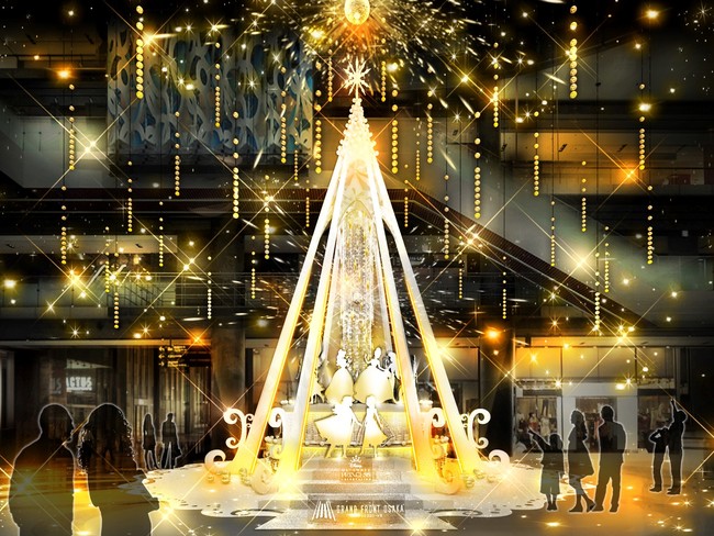 ディズニープリンセスとタイアップしたグランフロント大阪のクリスマス、いよいよ開幕！～新発表の飲食店スペシャルメニューや学生コンサートなど、全コンテンツを一挙公開！～のサブ画像3_▲ツリーイメージ（通常時）ⒸDisney　