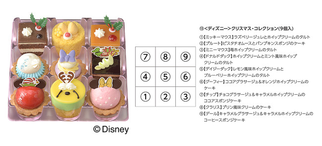【銀座コージーコーナー】クリスマス限定「ミッキー&フレンズ」をデザインしたプチケーキアソートが12月3日より発売開始！のサブ画像2