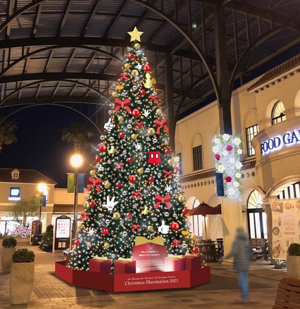 プレミアム・アウトレットとディズニーが贈るクリスマス　PREMIUM OUTLETS® CHRISTMAS　～Disney Christmas the WONDERFUL PRESENT!～のサブ画像11_あみプレミアム・アウトレット メインツリーイメージ　© Disney