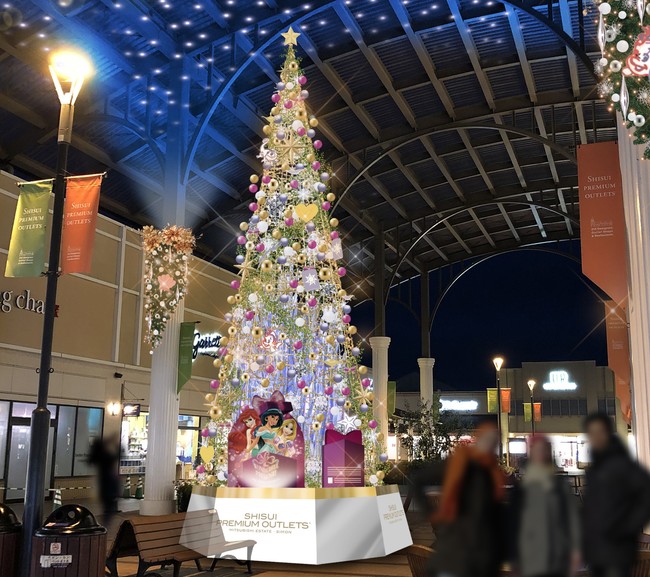 プレミアム・アウトレットとディズニーが贈るクリスマス　PREMIUM OUTLETS® CHRISTMAS　～Disney Christmas the WONDERFUL PRESENT!～のサブ画像12_酒々井プレミアム・アウトレット メインツリーイメージ　© Disney
