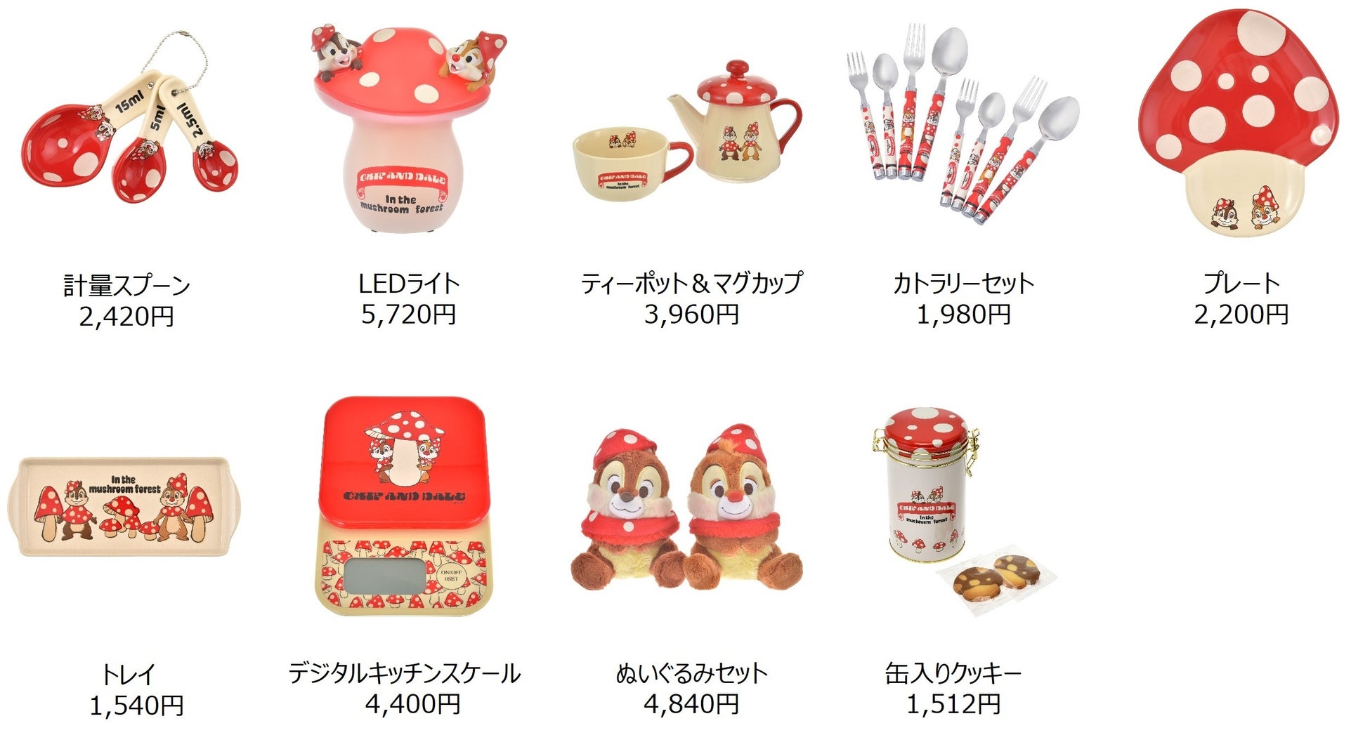 チップ＆デールがキュートなキノコに扮して不思議な森でかくれんぼ！ディズニーストアから秋のキノコをイメージした雑貨コレクションを9月27日（火）より順次発売のサブ画像3_© Disney