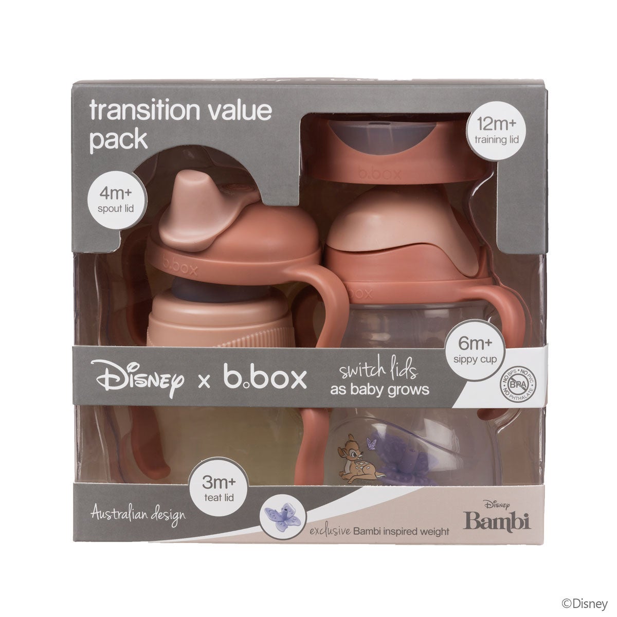 【Disneyモデル】赤ちゃんのドリンクトレーニングができる、「ステップアップマグパック」にBambiデザインが登場。2022年12月末発売予定のサブ画像7