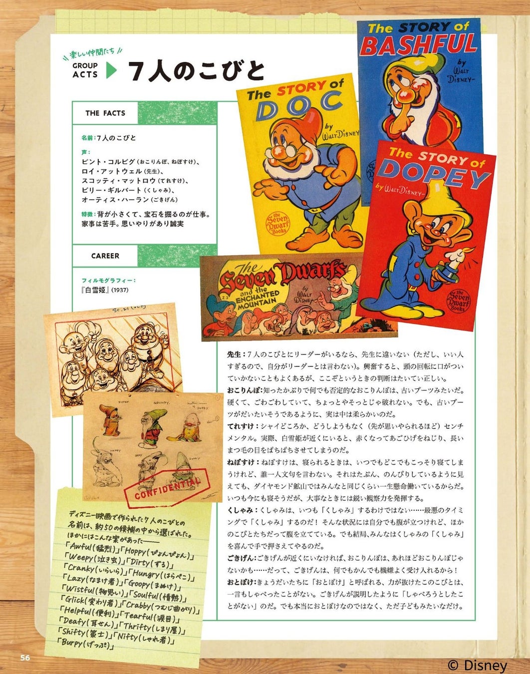 『ディズニー・アニメーション・スタジオ／キャラクター大全（1937-2004）』刊行。キャスティング部に眠っていたキャラクターファイルが、いま日の目を見る！のサブ画像4