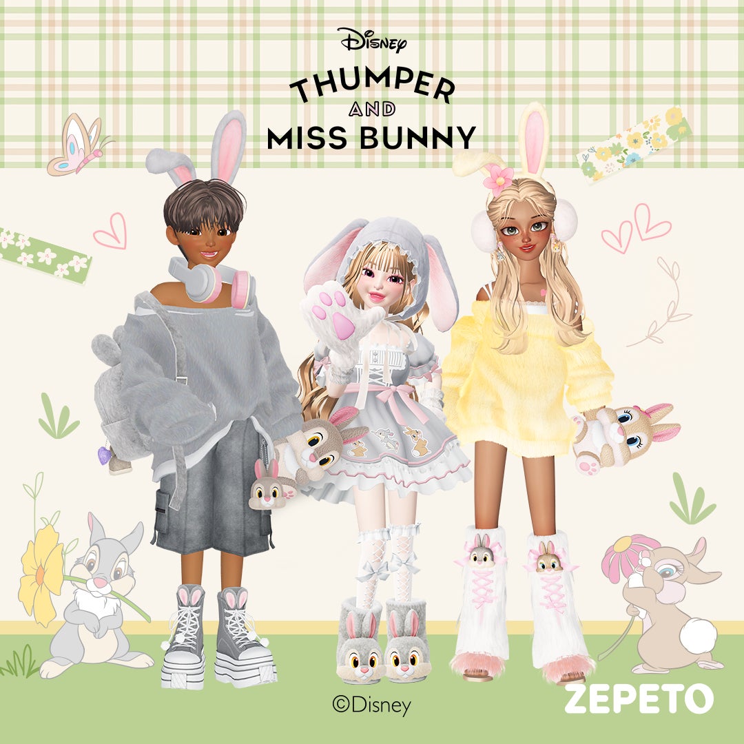 【ZEPETO】『バンビ』に登場するウサギの人気キャラクター「とんすけ&ミス・バニー」のアイテムが登場のサブ画像1
