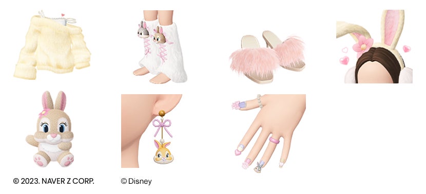 【ZEPETO】『バンビ』に登場するウサギの人気キャラクター「とんすけ&ミス・バニー」のアイテムが登場のサブ画像3