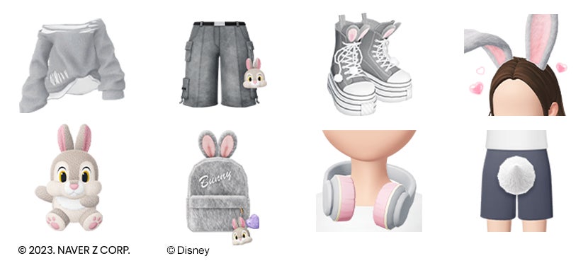 【ZEPETO】『バンビ』に登場するウサギの人気キャラクター「とんすけ&ミス・バニー」のアイテムが登場のサブ画像4