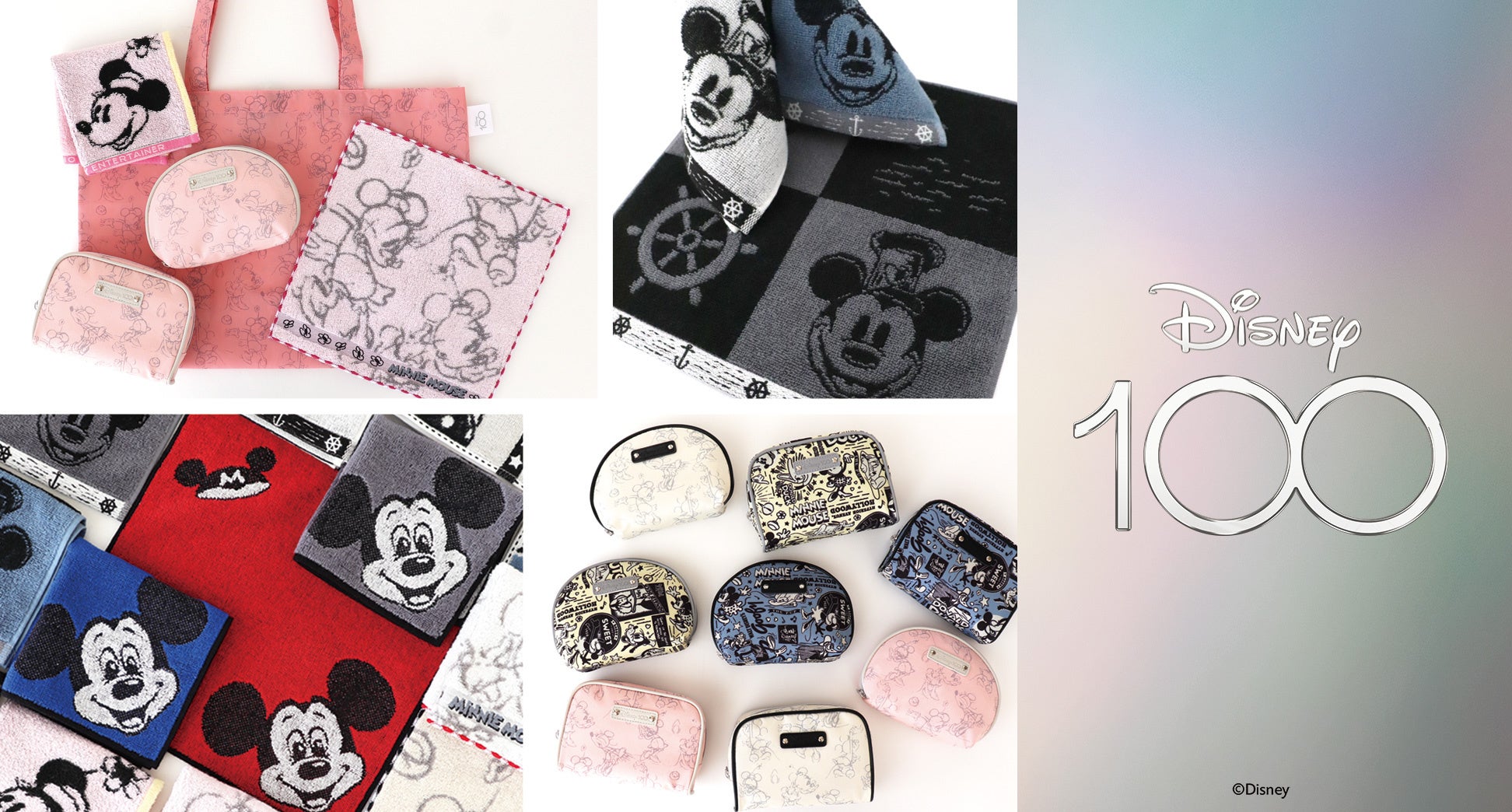 “Disney100”アイテム新発売！ハンカチ、ポーチ、エコバッグなどのサブ画像1