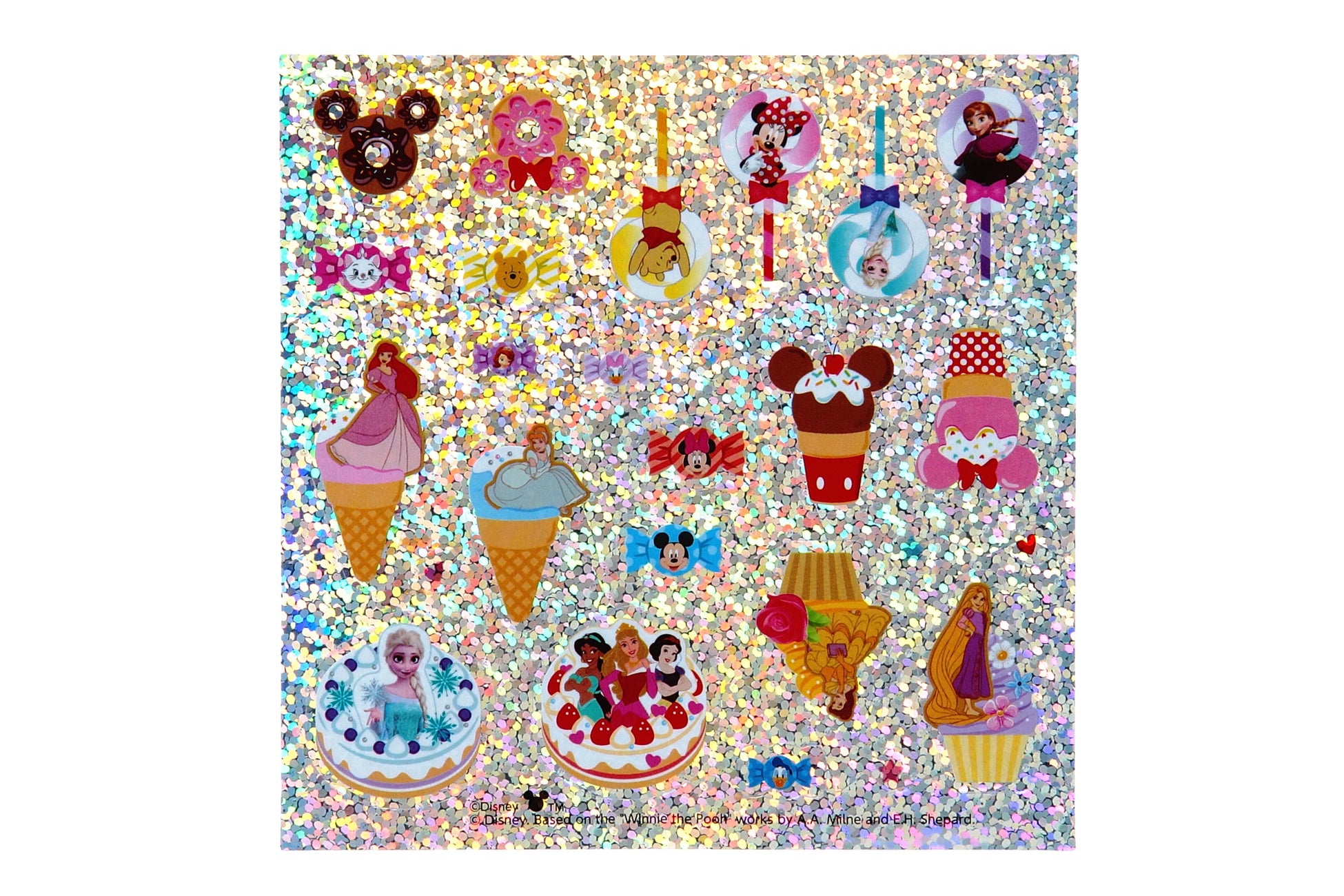 お菓子みたいなステショの豪華５点セット！！　かわいいポーチ、マステ、メモ、ペン、キラキラシールがついた『ディズニーといっしょブック４月号』発売！！のサブ画像6_© Disney
