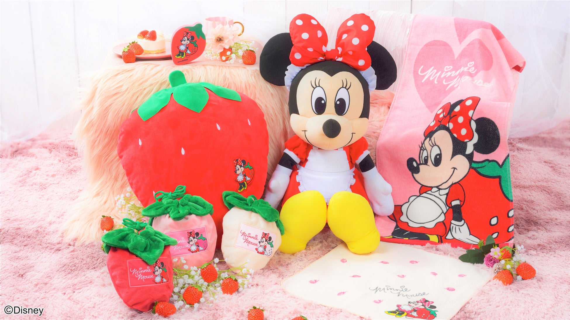 3月2日は「ミニーの日」！ 限定デザインのミニーちゃんがナムコに登場！「Disney キャンペーン in namco シリーズ1 ~Minnie Mouse~ Strawberry Festa」のサブ画像1