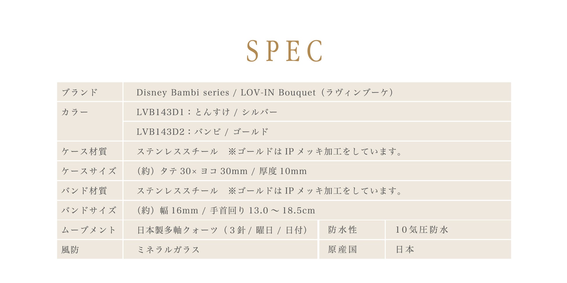 レディースウォッチブランド【Lov-in bouquet】から、ディズニーバンビシリーズウォッチが登場！のサブ画像11
