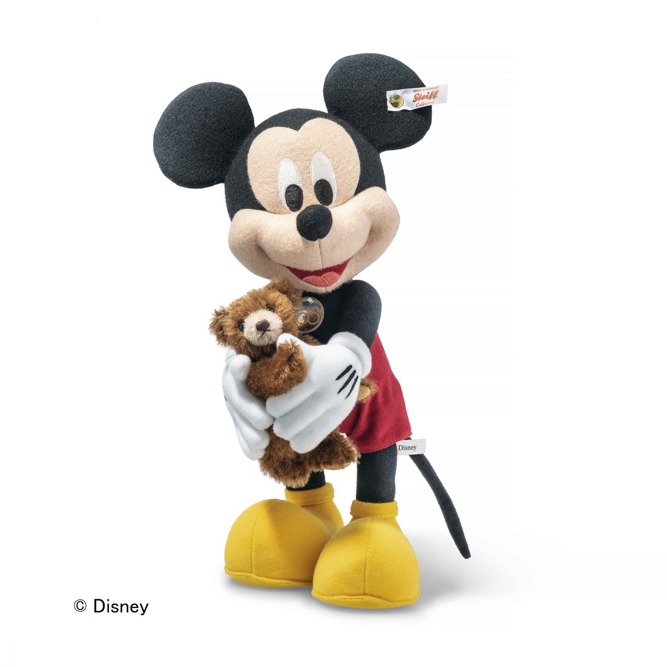 4月26日（水）から阪急うめだ本店で、ショッピングイベント「Disney100 THE MARKET」を開催！のサブ画像5_ディズニー100周年限定デザイン　 ＜シュタイフ＞ミッキーマウス with テディベア 77,000円　 ◎9階 阪急うめだギャラリー
