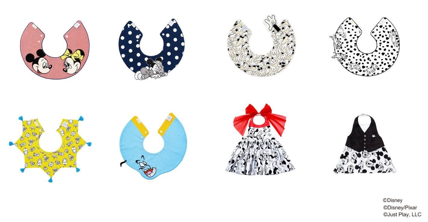 MARLMARLからDisney Collectionが発売！ミッキーとミニーほか、ディズニーとピクサーの人気キャラクターがスタイやお食事エプロンに大変身！のサブ画像2