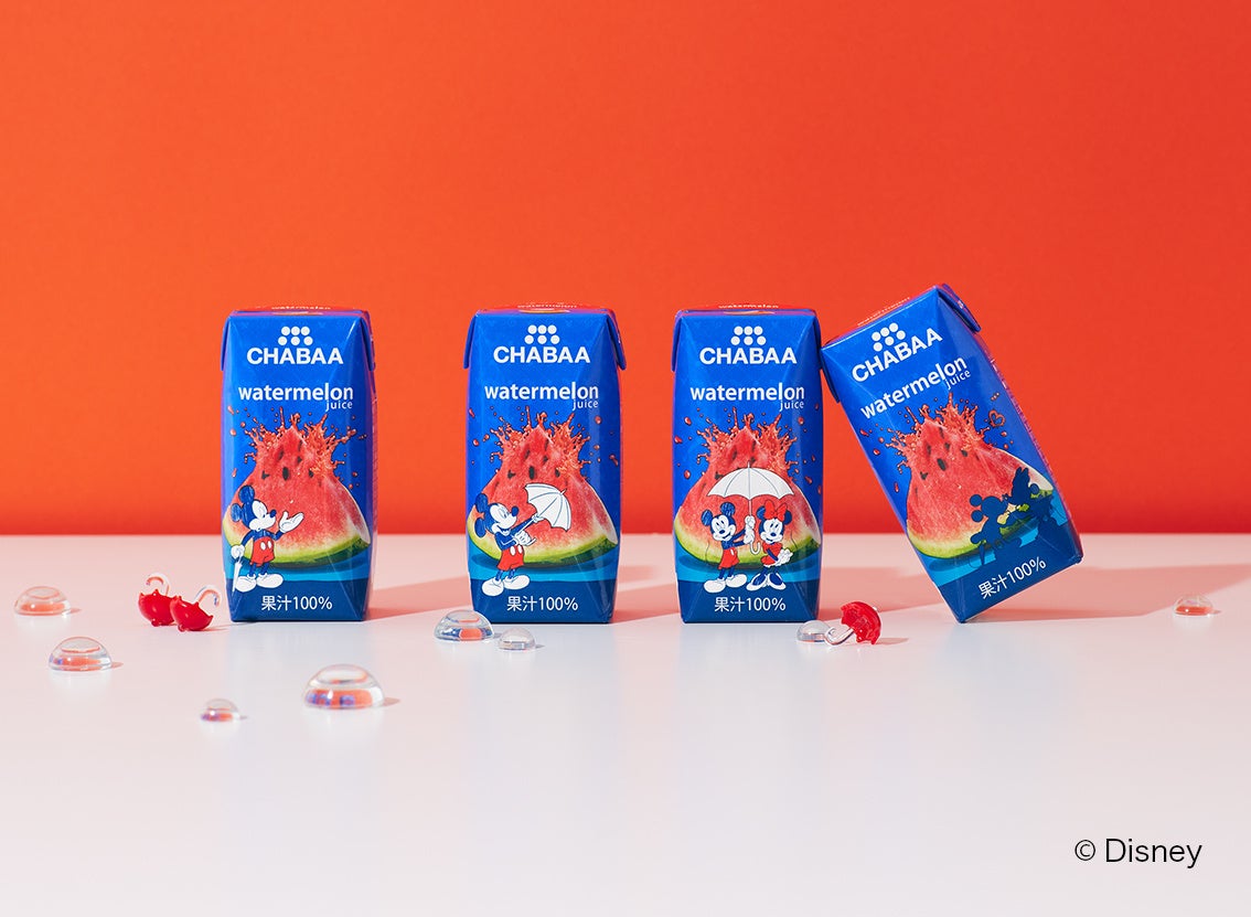 ミッキー＆ミニーの特別限定パッケージが発売５周年記念に登場！「CHABAA ウォーターメロンジュース　ディズニーデザイン」のサブ画像7