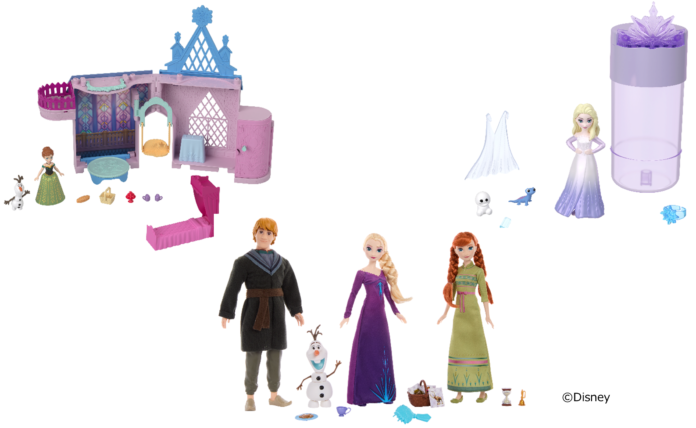 大人気映画『アナと雪の女王』、『アナと雪の女王2』に登場するアナやエルサをモチーフにした ファッションドールやかさねるおしろ、ジェスチャーゲームなどが新登場！のメイン画像