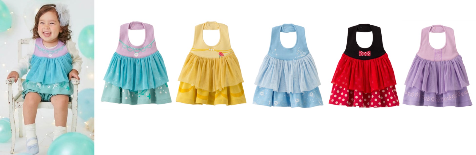 ベルメゾンのディズニー「ヒロインシリーズ」簡単ドレスアップ！「BABYドレススタイ＆パンツ」ベビー商品9月25日（月）新発売のサブ画像6