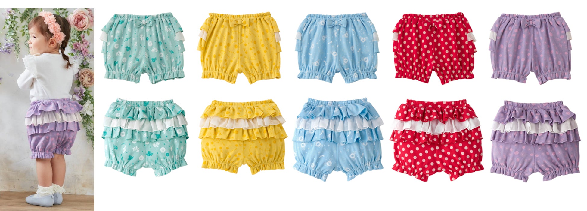 ベルメゾンのディズニー「ヒロインシリーズ」簡単ドレスアップ！「BABYドレススタイ＆パンツ」ベビー商品9月25日（月）新発売のサブ画像7