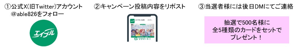 全5種類より好きなディズニーキャラクターを1種類選べるエイブルオリジナルディズニーデザインカードプレゼントキャンペーン～推しキャラクターと一緒にいろんな写真を撮ろう！～を実施！のサブ画像3