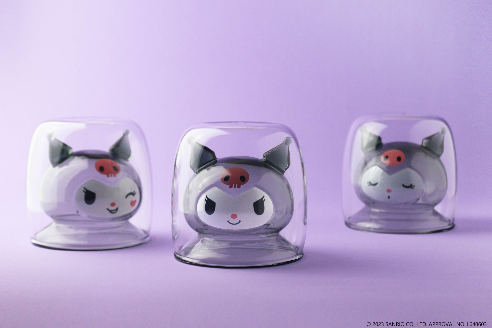 「グッドグラス」が河原町オーパに初登場！10月6日から期間限定販売を実施のサブ画像1_「クロミ」ダブルウォールグラス　ウィンク、スタンダード、おねむり