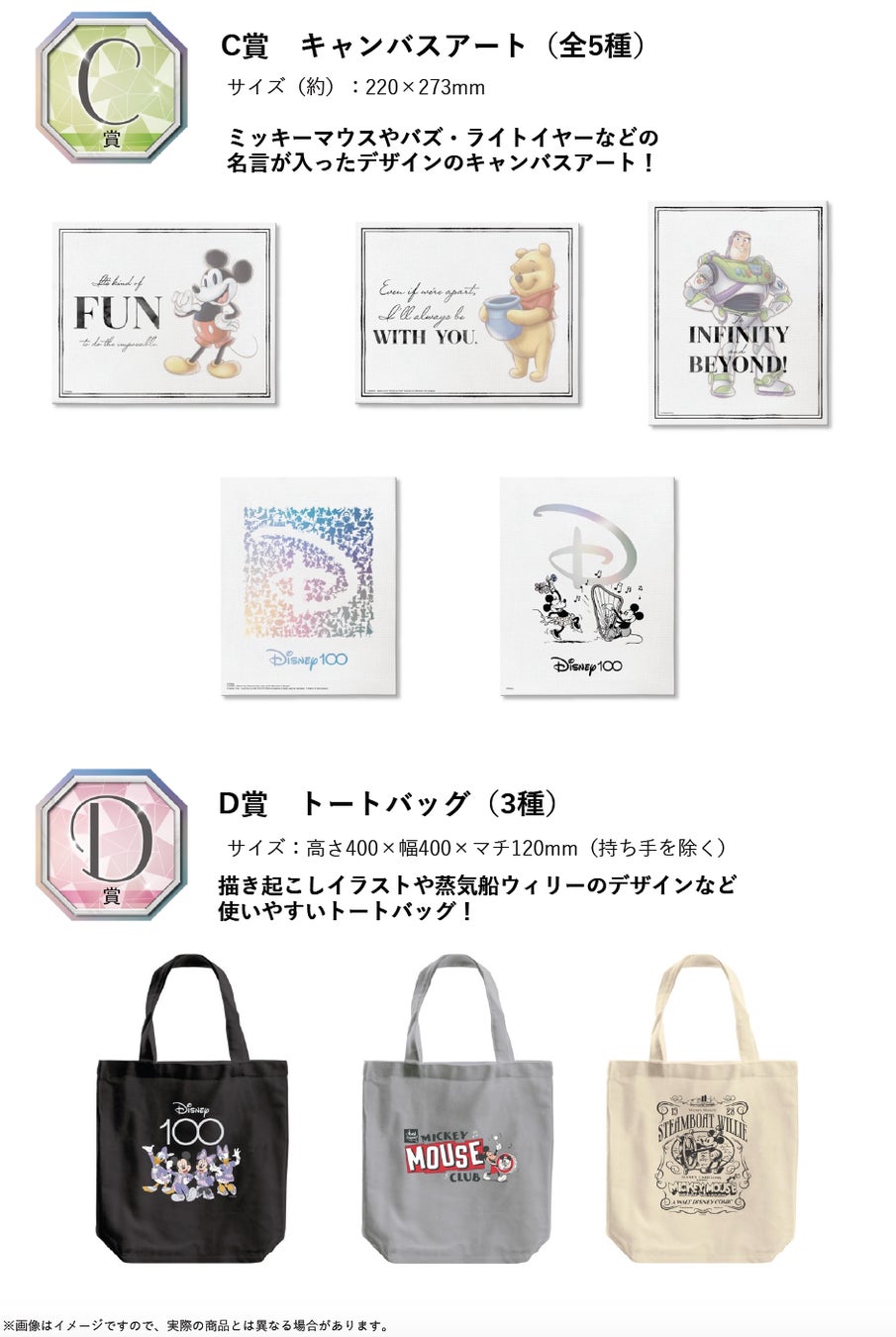 Happyくじ 『Disney100』全国のセブン‐イレブン、イトーヨーカドー、ロフト、ゆめタウンにて10月20日（金）より順次発売開始！さらに！セブンマイルプログラムとの連動企画も実施決定！のサブ画像2