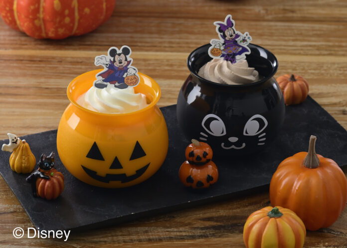 【銀座コージーコーナー】「ミッキーマウス」のパンプキンプリン＆「ミニーマウス」のチョコプリン！おうちハロウィンや持ち寄りスイーツに最適♪のメイン画像