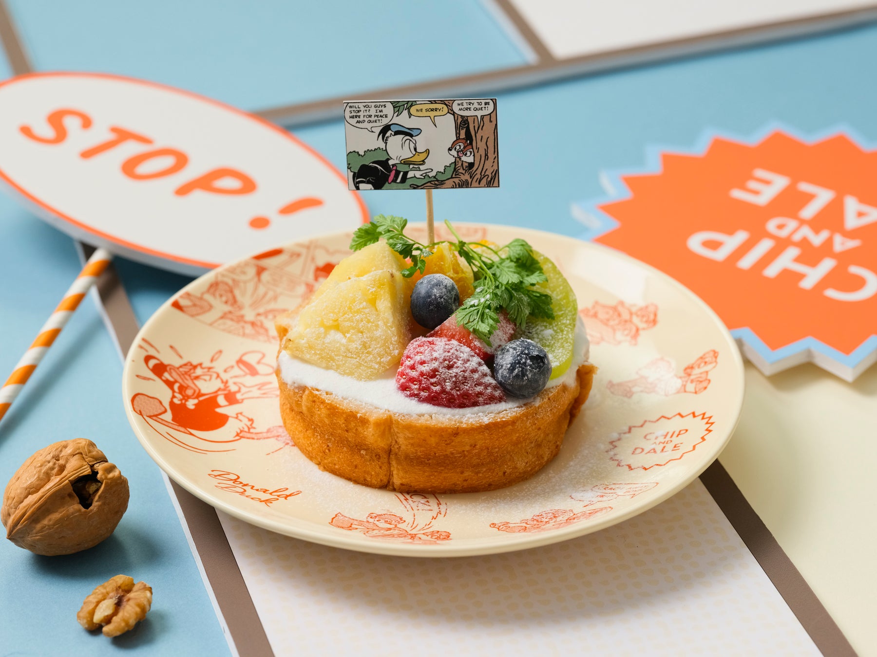 ディズニーの人気キャラクター「チップとデール」と「ドナルドダック」のスペシャルカフェが東京・大阪に初登場！「チップとデール＆ドナルドダック」OH MY CAFE期間限定オープン！！のサブ画像7_うるさくしないで！フルーツバケット