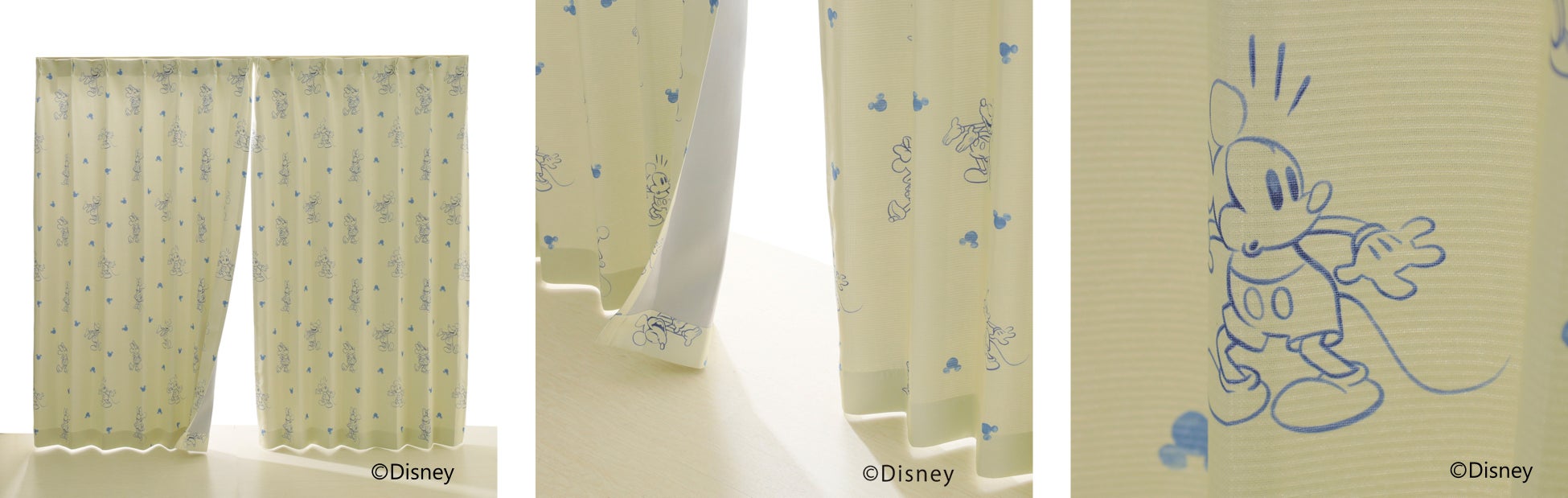 【ホームコーディ】 ディズニーキャラクターデザインのカーテンとクッションカバーを１１月１５日（水）より新発売のサブ画像2