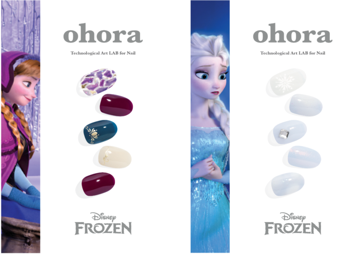韓国No.1のセルフジェルネイルブランド『ohora』幻想的な冬の世界観が広がる『アナと雪の女王』デザインを全国のディズニーストア、ディズニー公式オンラインストアにて12月1日（金）販売開始のメイン画像