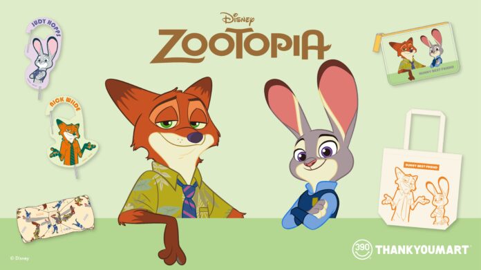 ディズニー映画『ズートピア』より「ニック」＆「ジュディ」デザインのサンキューマート限定アイテムが新登場！2月上旬より発売のメイン画像