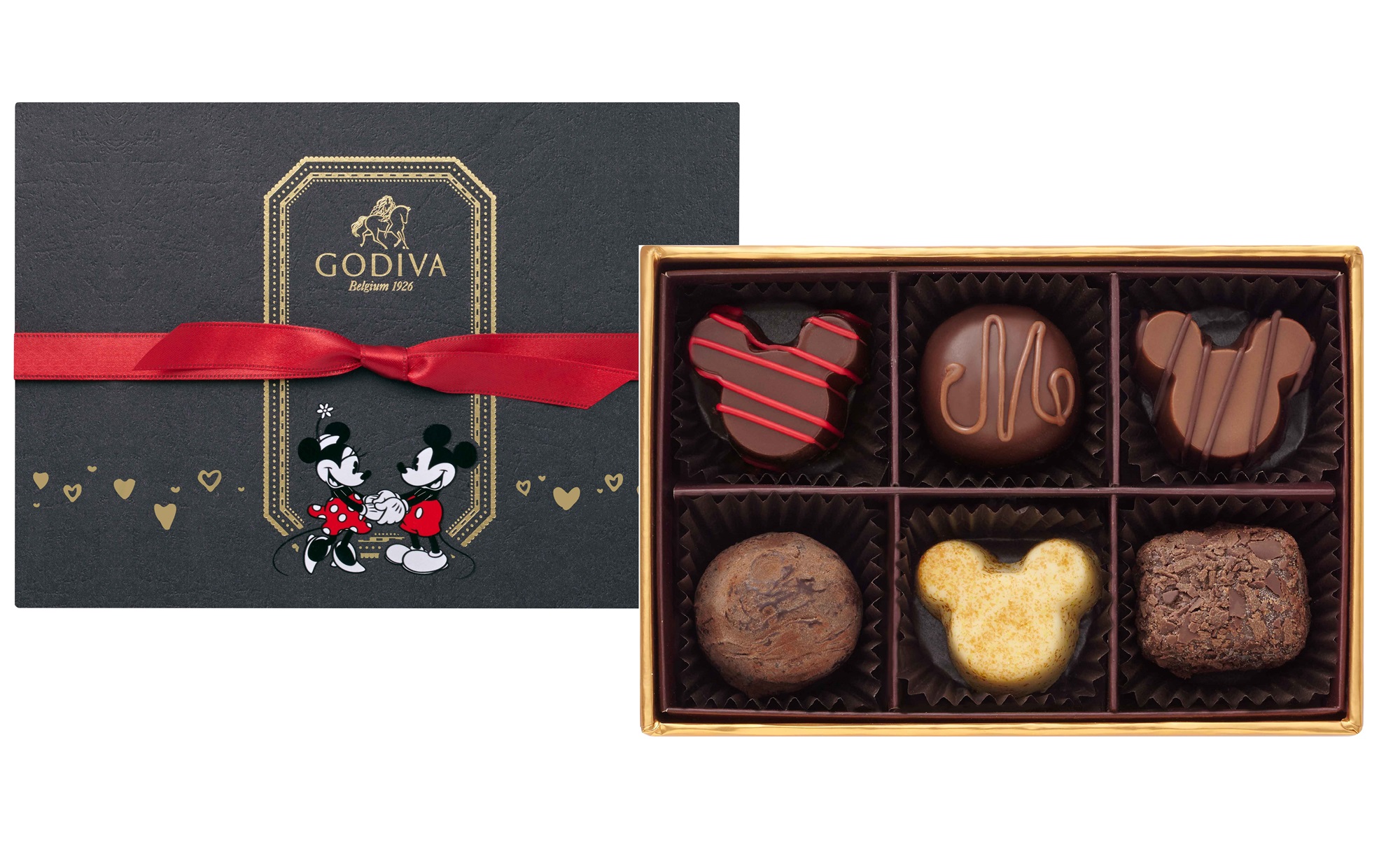 ゴディバから、ミッキーマウスとミニーマウスのデザインのチョコレートとクッキーが登場！「ミッキー＆ミニー / トリュフチョコレート コレクション」のサブ画像5_©Disney