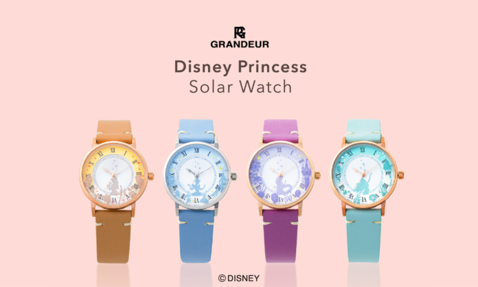 ディズニープリンセスの世界をつめこんだ、ロマンチックな腕時計。GRANDEURイタリアンレザーソーラーウォッチシリーズに登場！のメイン画像