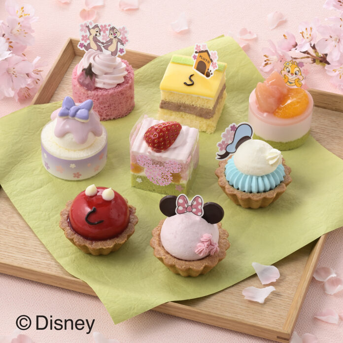 【銀座コージーコーナー】お花見スイーツにぴったり♪ディズニーデザインの春のプチケーキアソートが登場のメイン画像