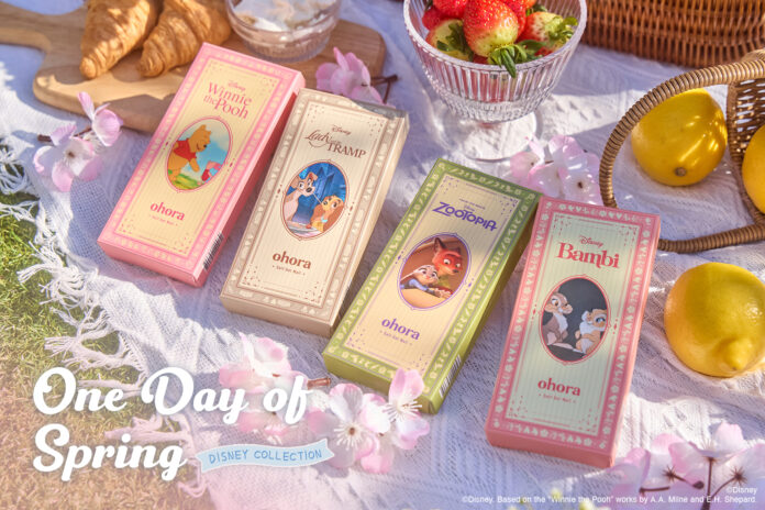 『ohora』の「Disney collection」ネイルに春の新作が登場！肌なじみ抜群のくすみパステルカラーデザイン4種、2025年3月4日(火)発売。のメイン画像