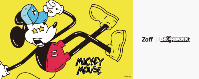メガネブランド「Zoff」から、ミッキーマウスモチーフのオリジナルフィギュアがセットになったサングラス、「Zoff｜MICKEY MOUSE BE@RBRICK」が登場のメイン画像