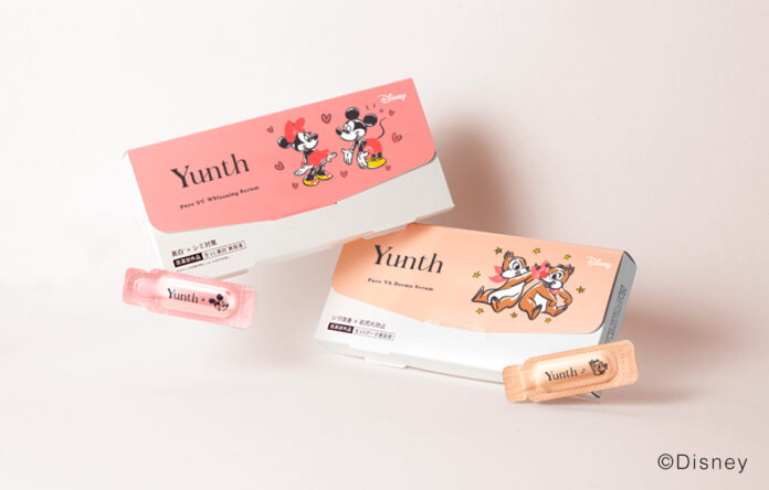 Yunthにミッキー＆ミニー、チップ＆デールの特別デザインが登場！人気美容液「生VC美白美容液」「生VAダーマ美容液」が数量限定パッケージで新発売のメイン画像