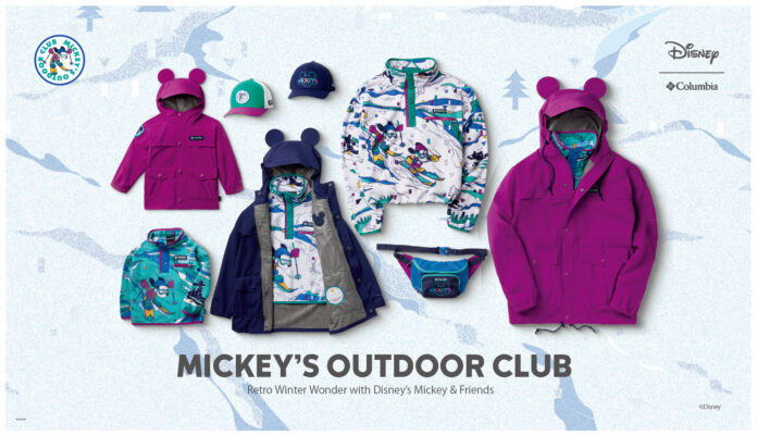 今年もコロンビアからミッキーコレクションが登場！90年代風のスキーヤーなミッキーをプリント『MICKEY’S OUTDOOR CLUB COLLECTION』のメイン画像