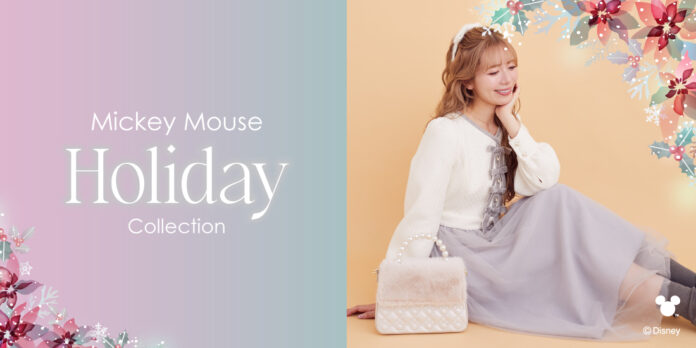 Areeamから「ミッキーマウス」のホリデーコレクションが登場！ホリデーシーズンのお出かけを特別に彩る上品なアイテムを11月21日(金)発売のメイン画像