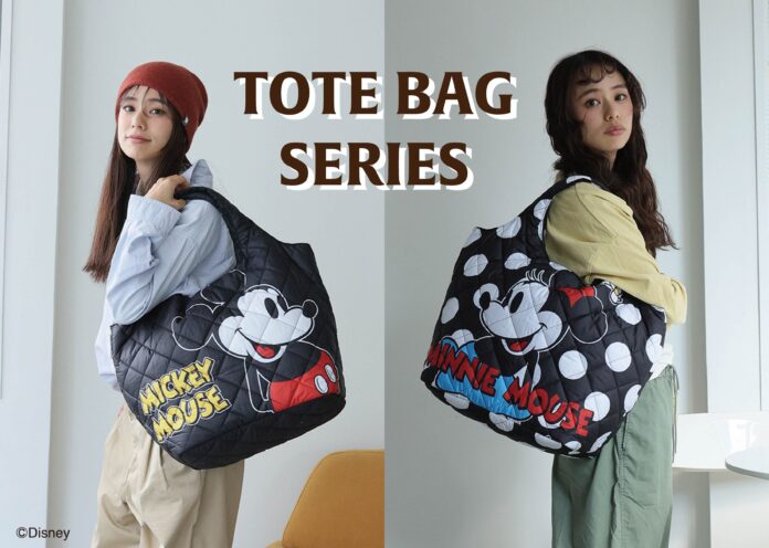 E-COMEGROUPより、「Mickey Mouse」「Minnie Mouse」デザインのQUILTING TOTEBAGSERIESを発売！のメイン画像