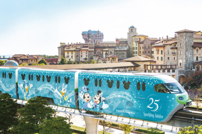 東京ディズニーシー®25周年を記念したラッピングモノレール4月15日(水)から運行開始！のメイン画像