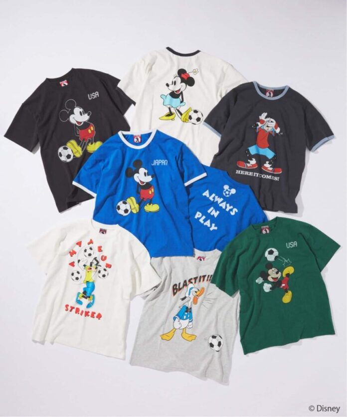 JOURNAL STANDARDより、サッカーをテーマにしたミッキーマウスたちのプリントTシャツが登場のメイン画像