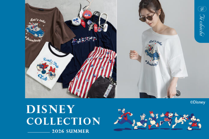 【Te chichi】Disney Collection『ミッキー＆フレンズ』が登場！休日を満喫するキャラクターたちを描いた遊び心あふれるコレクションのメイン画像